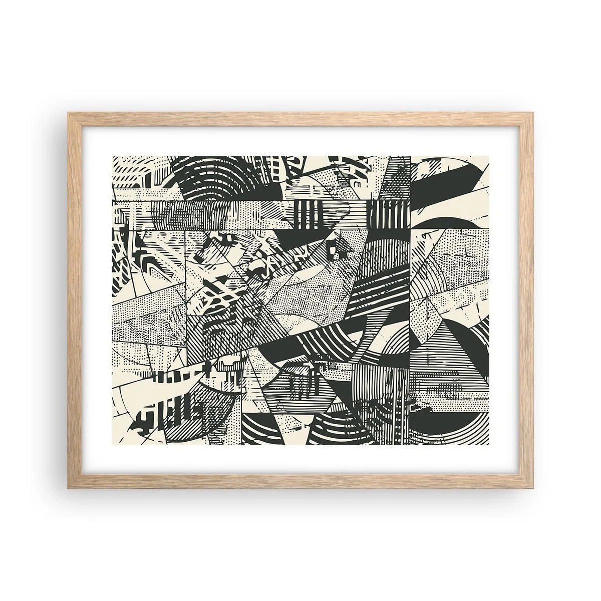 Plagát v ráme zo svetlého duba - Dynamika súčasnosti - 50x40 cm