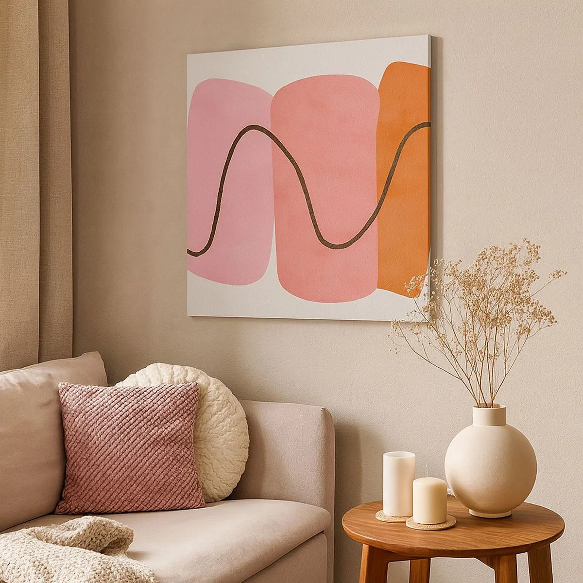 Obraz na plátne - Jemný pohyb foriem - 30x30 cm