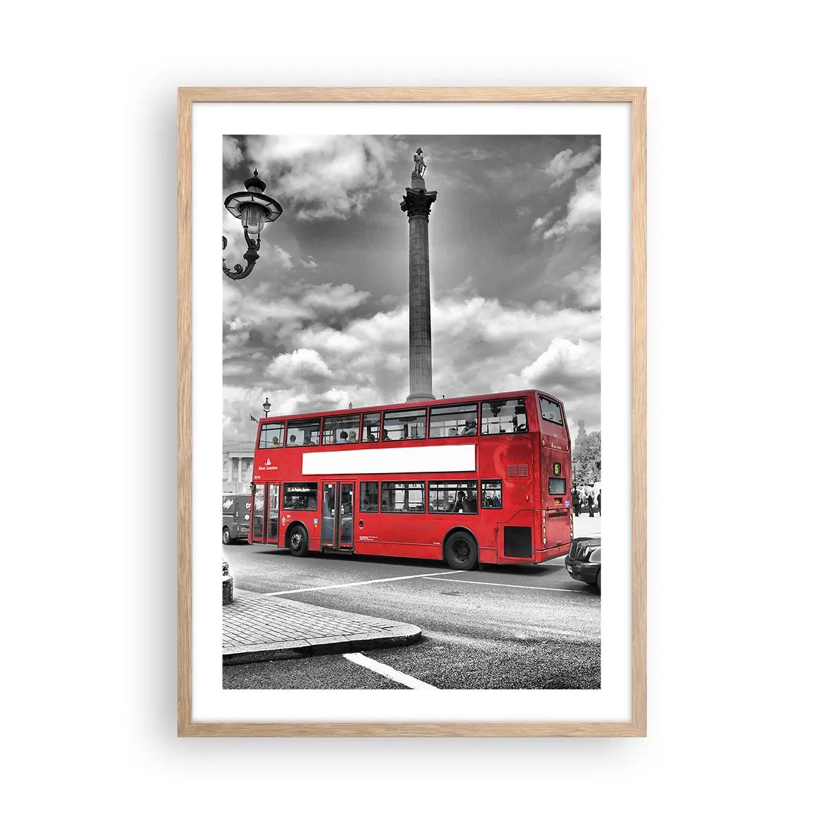 Plagát v ráme zo svetlého duba - Skutočný krvný obeh mesta - 50x70 cm