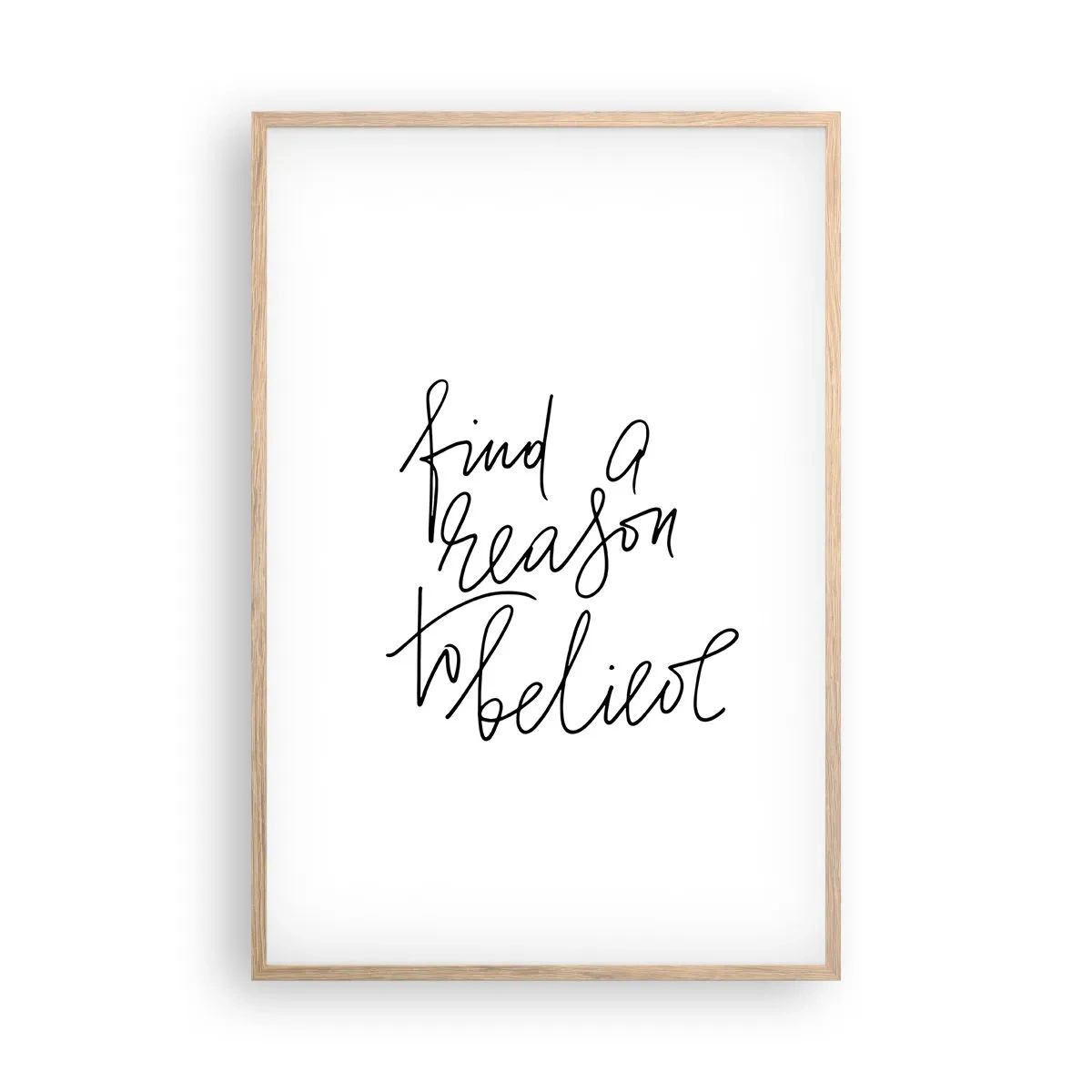 Plagát v ráme zo svetlého duba - Je to možné - 61x91 cm