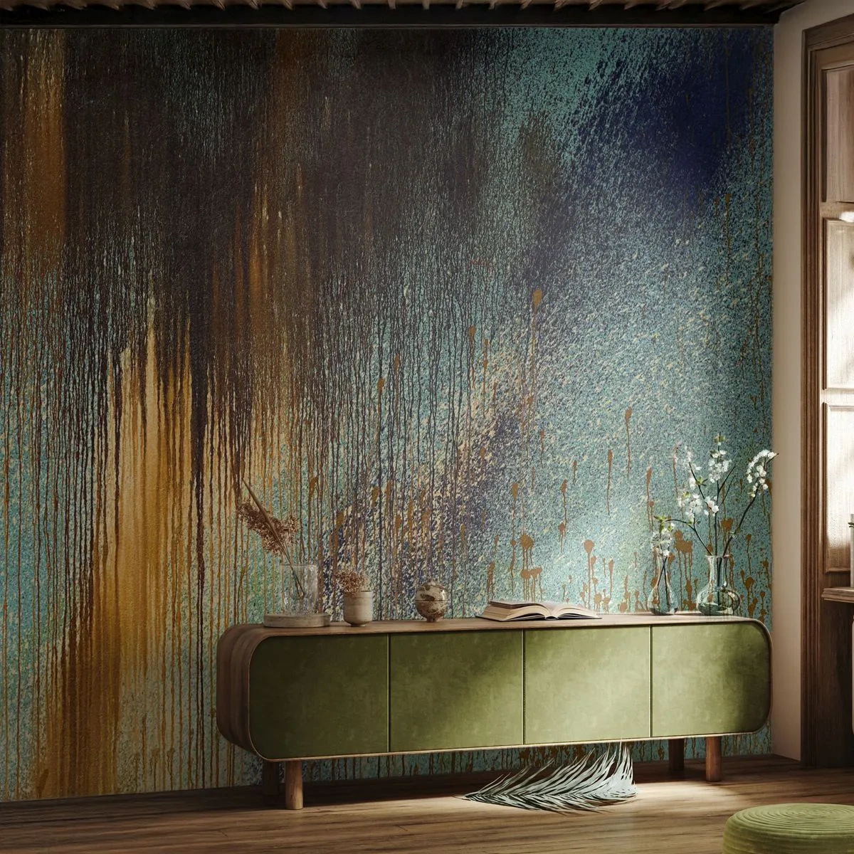 Fototapeta na mieru Standard Eco - Nenáhodná farebná kompozícia - Abstrakcia, Priemyselný, Maľovať