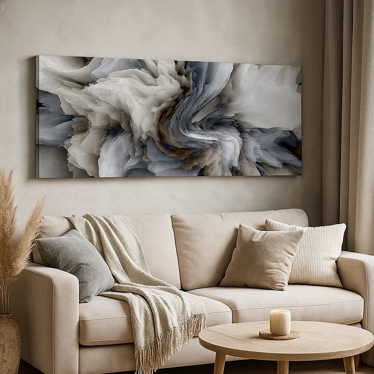 Obraz na plátne - Kameň a kvet - 30x30 cm