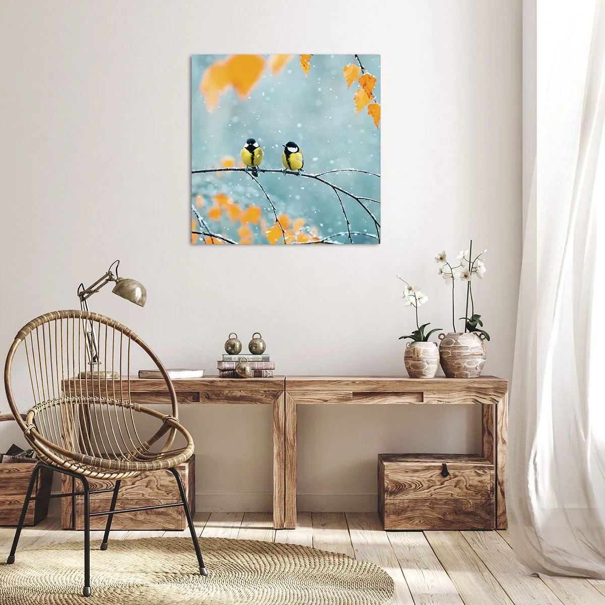 Obraz na plátne - Vtáčie klebety - 60x60 cm