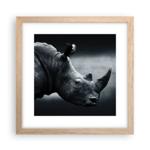 Plagát v ráme zo svetlého duba - Pravý profil - 30x30 cm