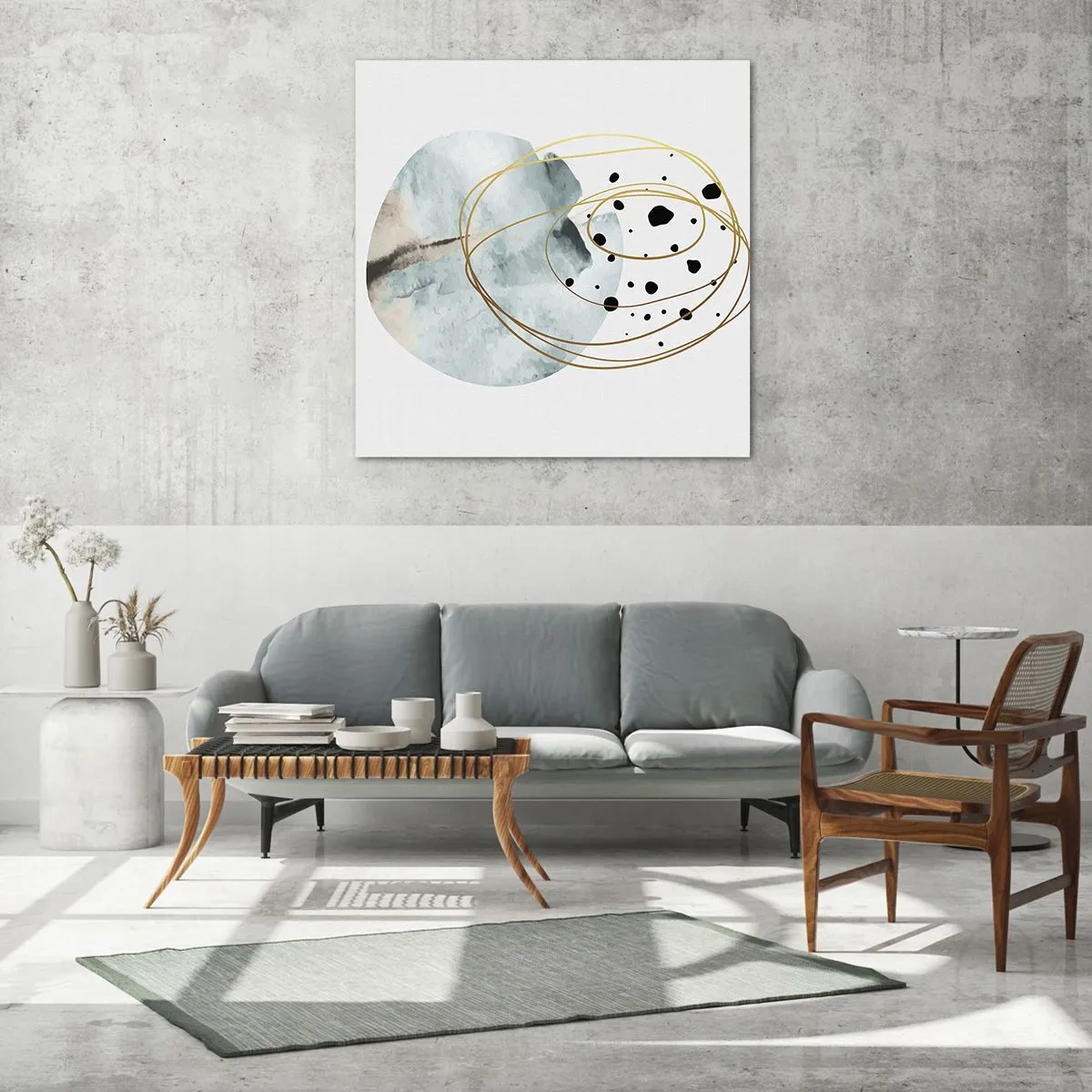 Obraz na skle - V objatí priestoru - 30x30 cm