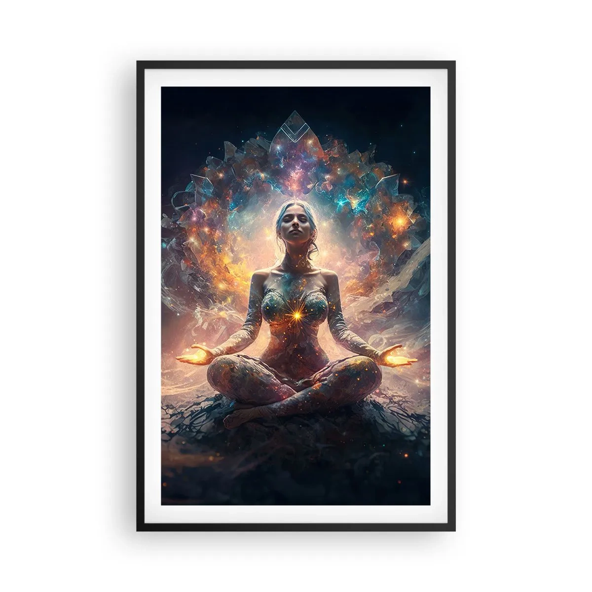 Plagát v čiernom ráme - Prúdenie dobrej energie - 61x91 cm