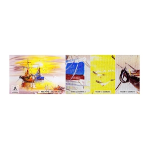 Vzorka fototapety Premium Canvas - Zaslúžený odpočinok v prístave - Rybarska lod, Rybolov, Vtáky - 100x30 cm