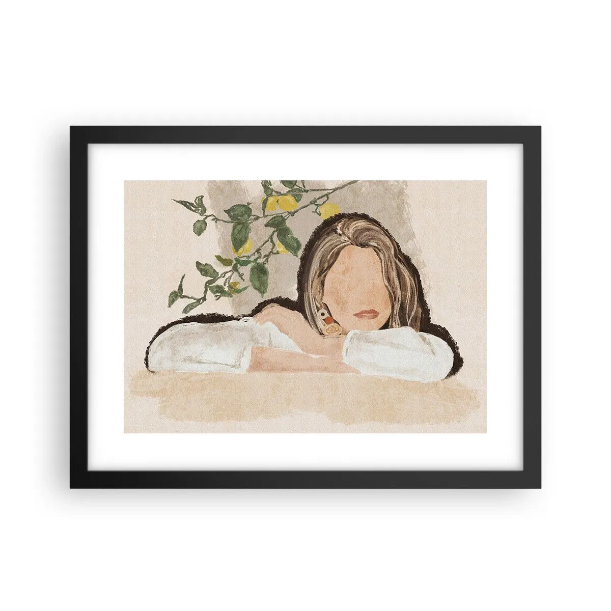 Plagát v čiernom ráme - Kráska z juhu - 40x30 cm