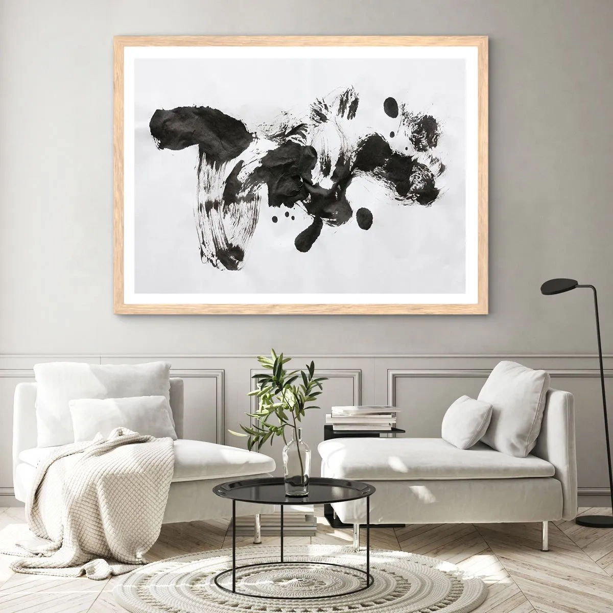 Plagát v ráme zo svetlého duba - Metóda v šialenstve? - 70x50 cm