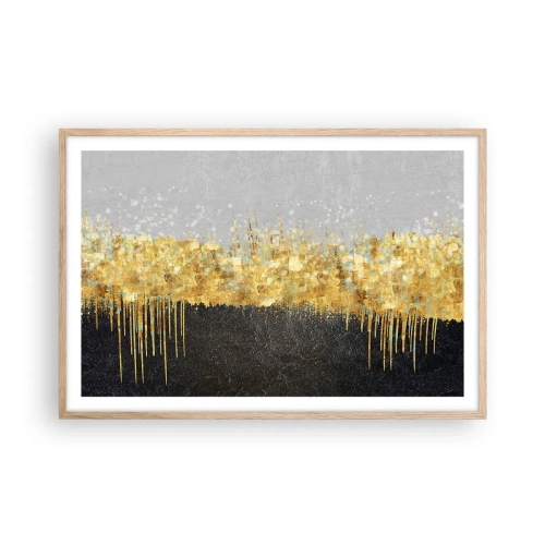 Plagát v ráme zo svetlého duba - Dovnútra a nahor - 91x61 cm