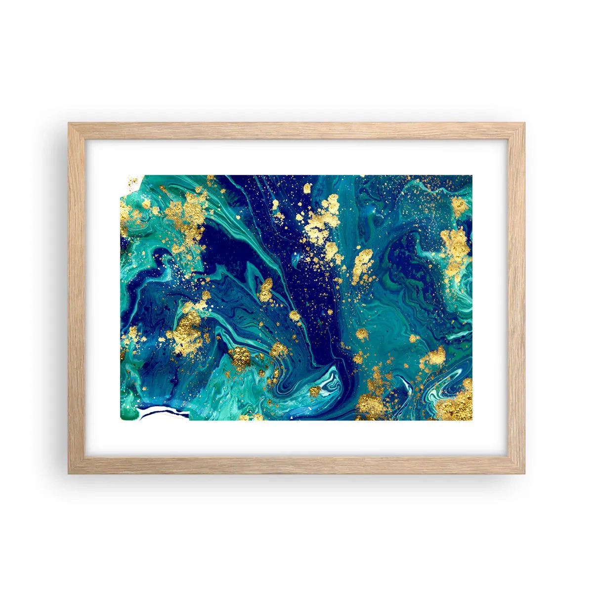 Plagát v ráme zo svetlého duba - Plátky slnka  - 40x30 cm