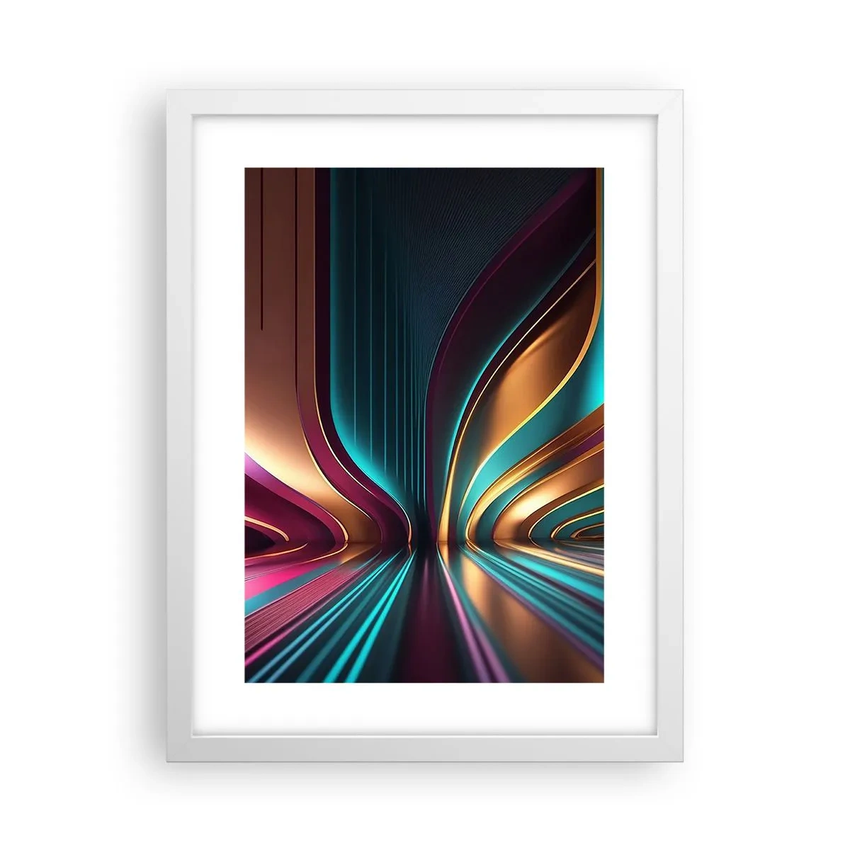 Plagát v bielom ráme - Architektúra svetla - 30x40 cm