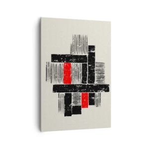 Obraz na plátne - Červené a čierne - 70x100 cm