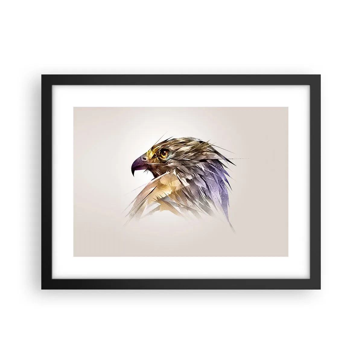 Plagát v čiernom ráme - Portrét bojovníka - 40x30 cm