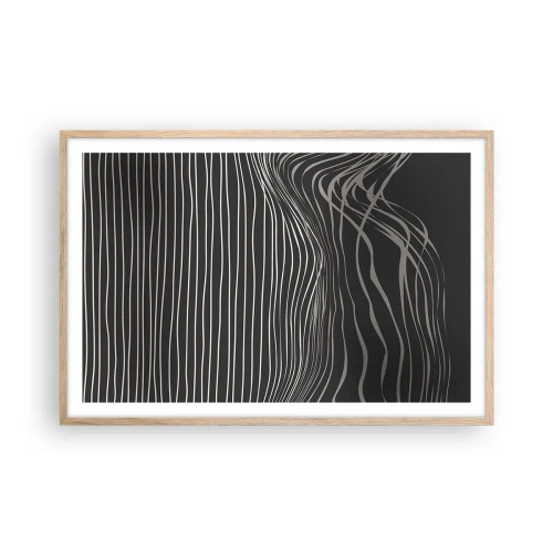 Plagát v ráme zo svetlého duba - Rytmus a prízvuk - 91x61 cm