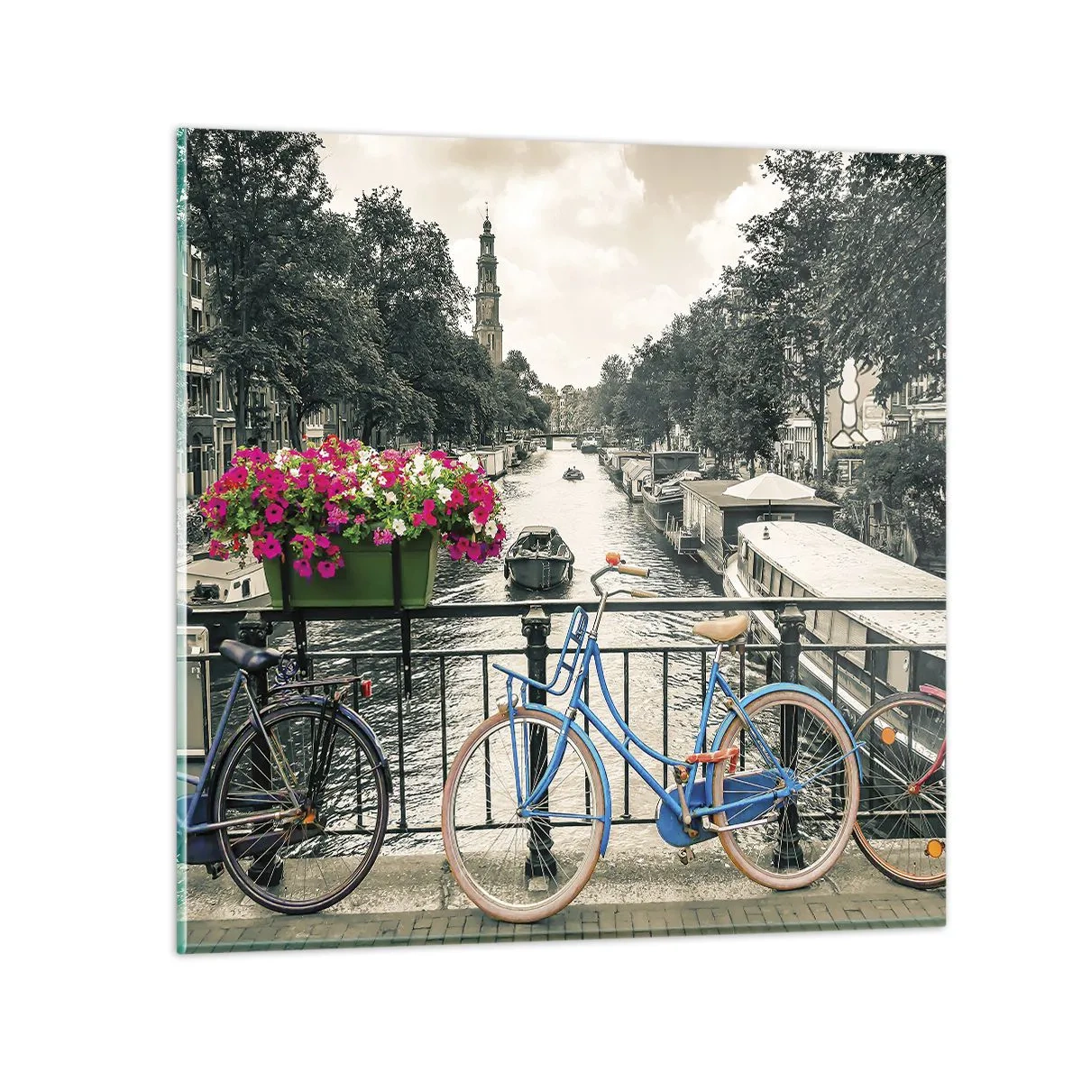 Obraz na skle - Farby amsterdamskej ulice - 30x30 cm