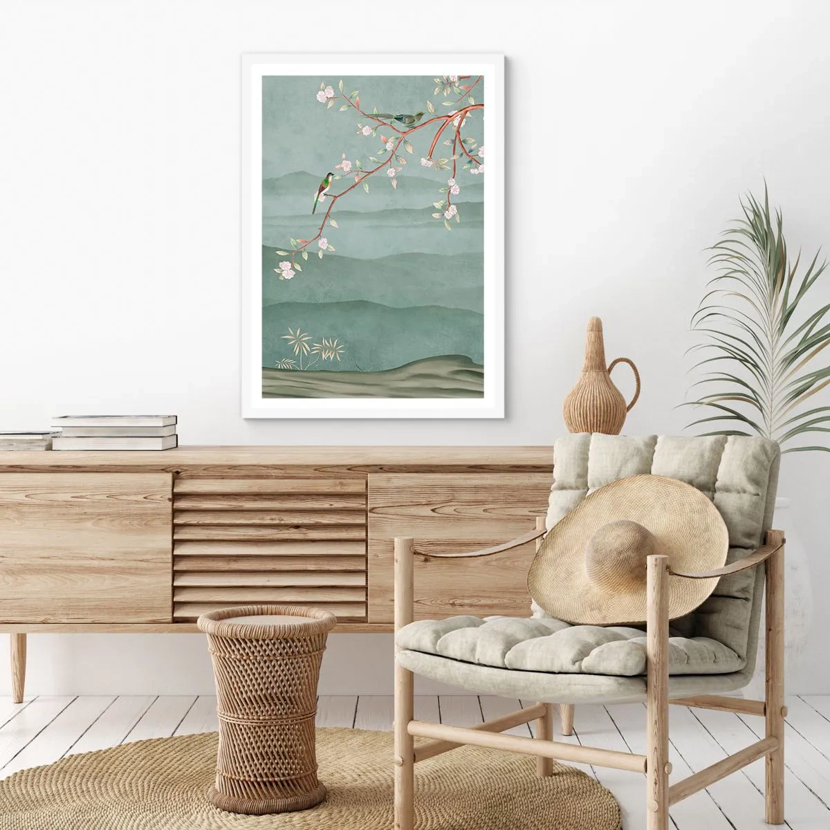 Plagát v bielom ráme - Jar je tu - 50x70 cm