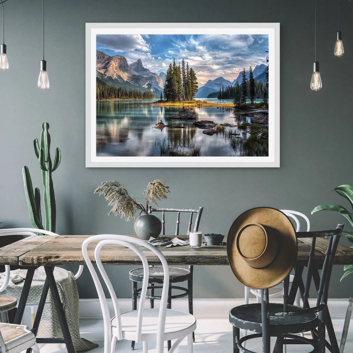 Plagát v bielom ráme - Pri veľkej a čistej vode… - 100x70 cm