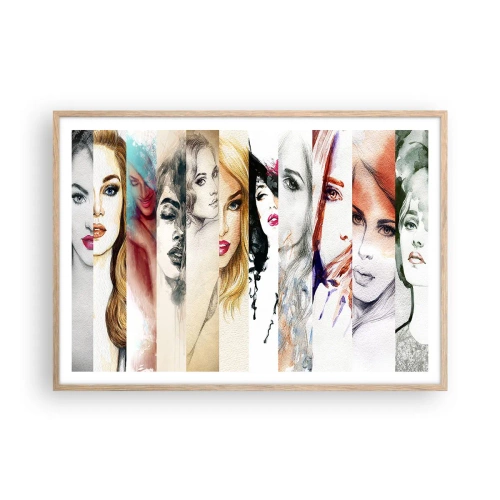 Plagát v ráme zo svetlého duba - A vždy si to TY - 100x70 cm