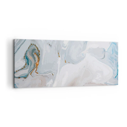 Obraz na plátne - Povznesená biela - 100x40 cm
