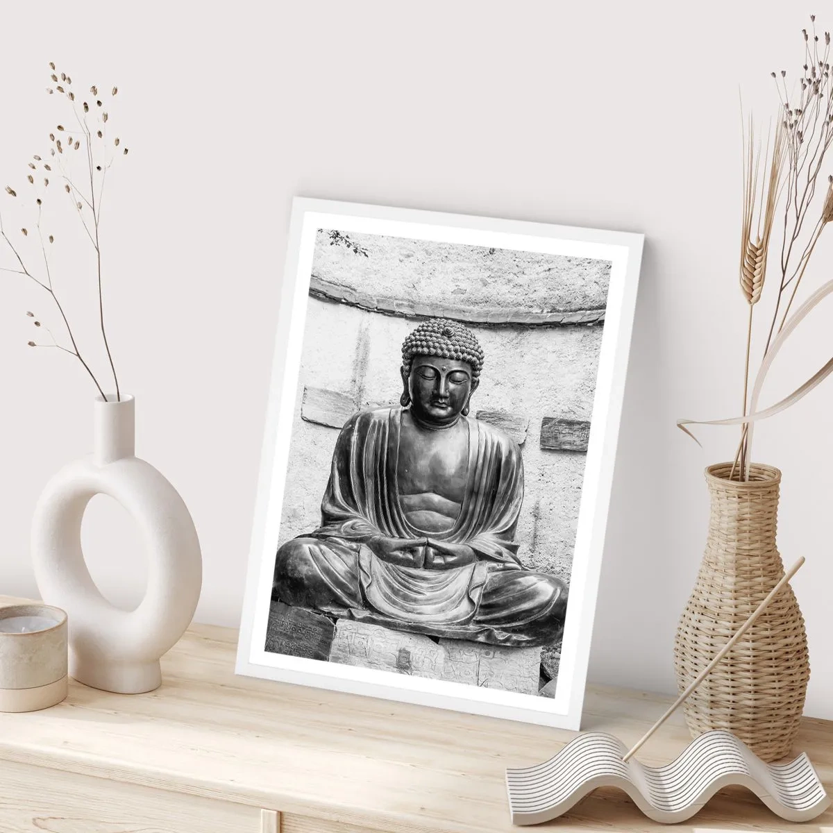 Plagát v bielom ráme - Pri zdroji pokoja - 50x70 cm