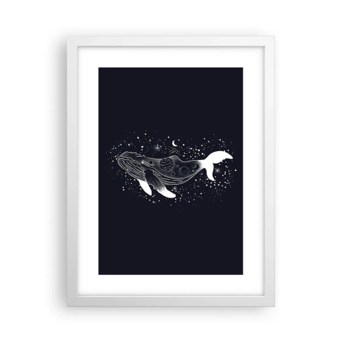Plagát v bielom ráme - V oceáne vesmíru - 30x40 cm