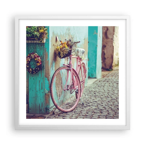 Plagát v bielom ráme - Hneď sa vrátim - 50x50 cm