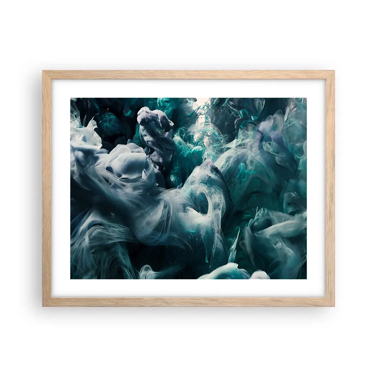 Plagát v ráme zo svetlého duba - Pohyb farby - 50x40 cm