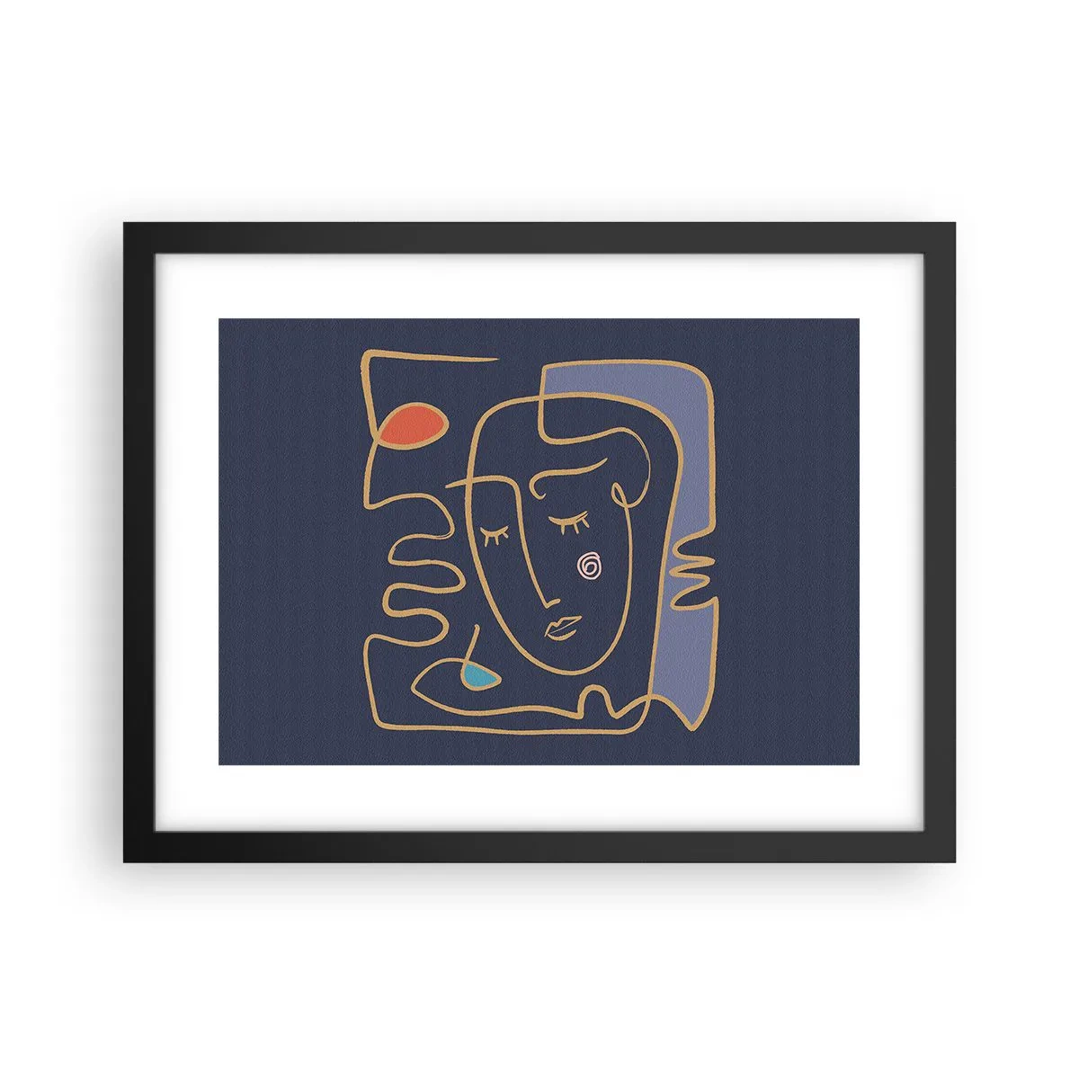 Plagát v čiernom ráme - V zádumčivosti - 40x30 cm