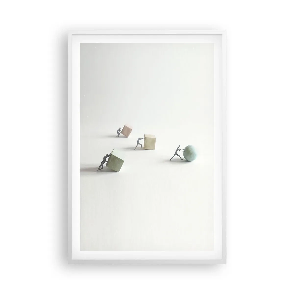 Plagát v bielom ráme - Život samotný - 61x91 cm