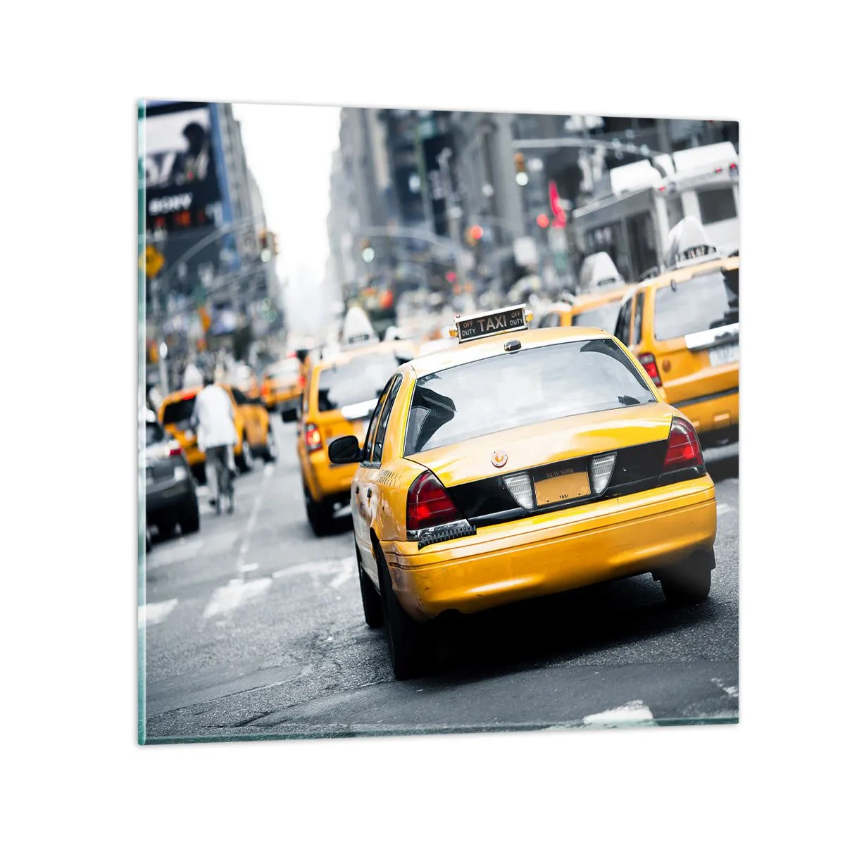 Obraz na skle - Iba v tomto meste - 40x40 cm