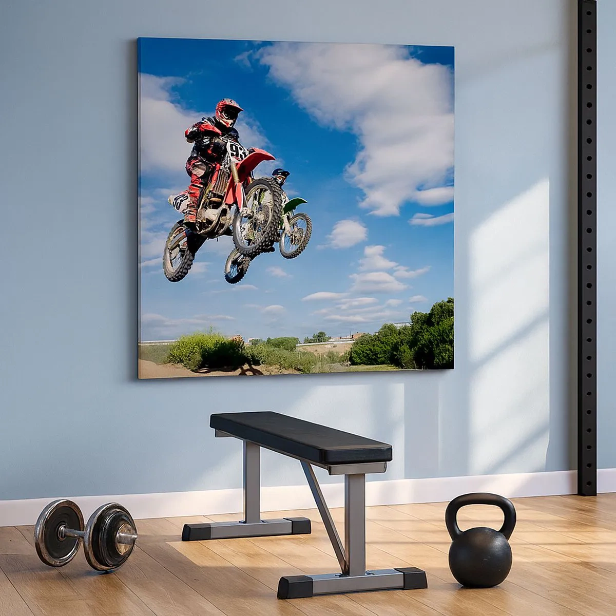 Obraz na plátne - Skok z oblakov - 30x30 cm