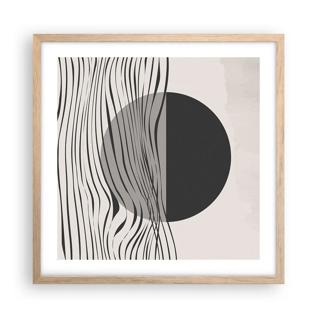 Plagát v ráme zo svetlého duba - Polovičná kompozícia - 50x50 cm
