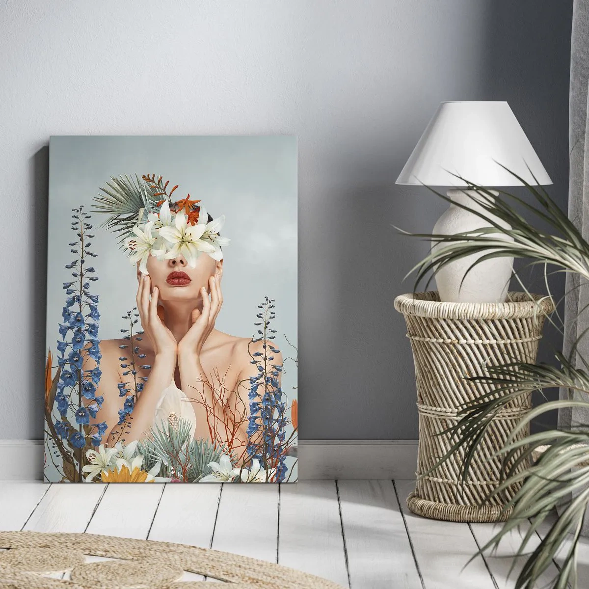 Obraz na plátne - Žena – kvetina - 70x100 cm