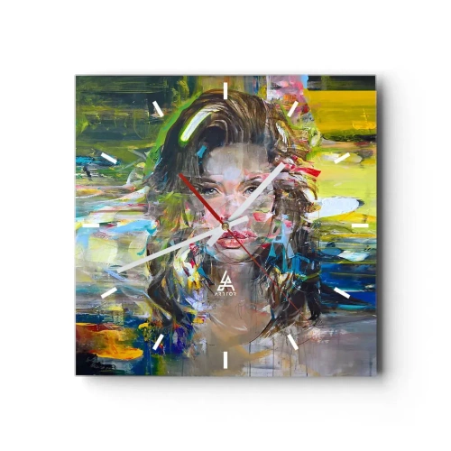 Nástenné hodiny - Za závojom vzduchu - 30x30 cm