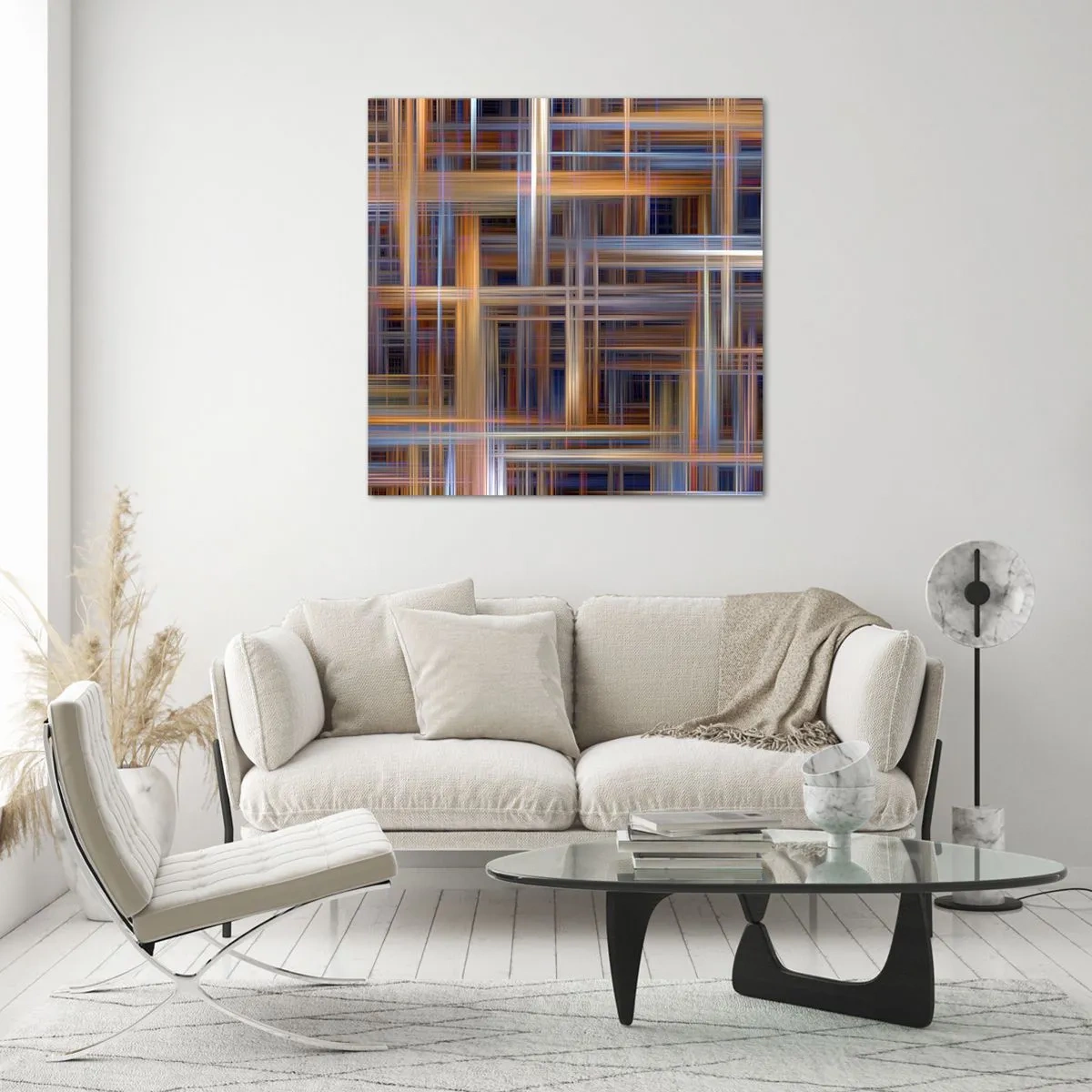 Obraz na skle - Utkané zo svetla - 70x70 cm