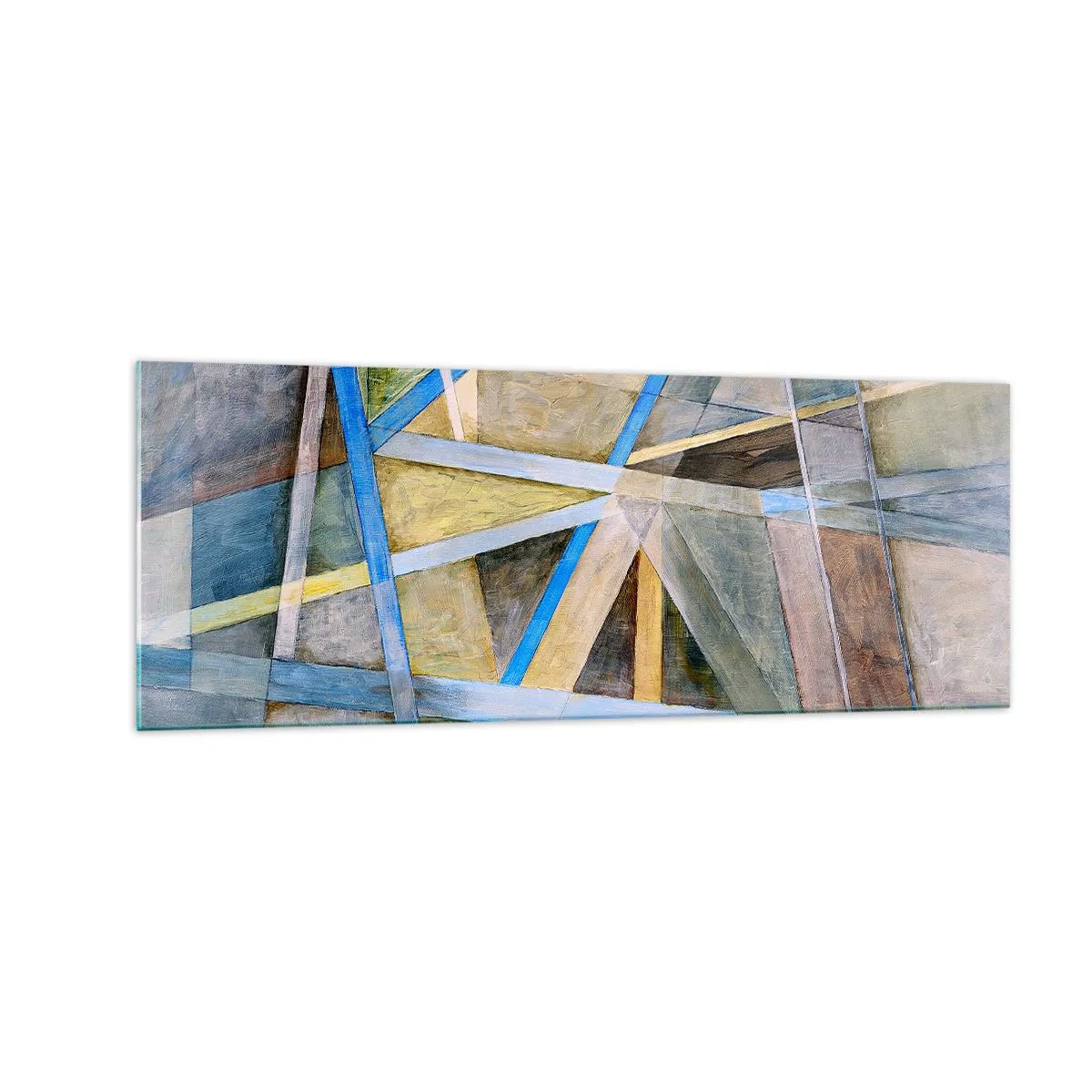 Obraz na skle - Priamo alebo diagonálne? - 140x50 cm