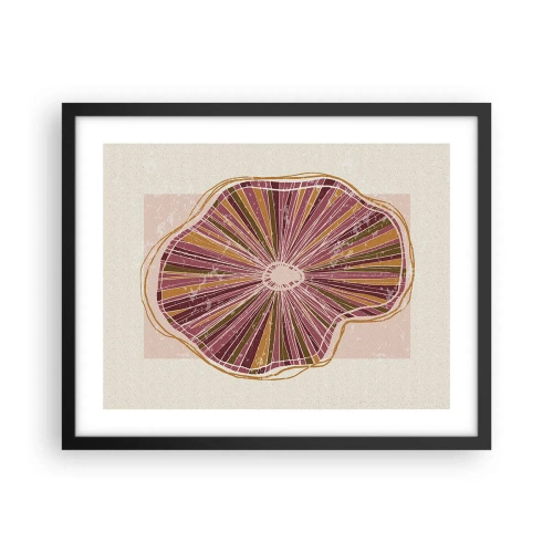 Plagát v čiernom ráme - Radiálna abstrakcia - 50x40 cm