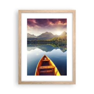 Plagát v ráme zo svetlého duba - Nič proti prírode - 30x40 cm