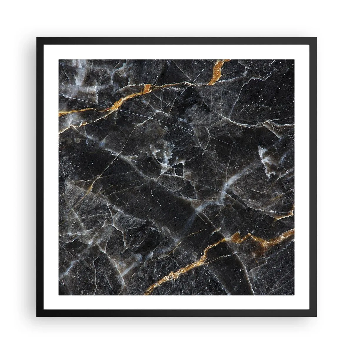 Plagát v čiernom ráme - Vnútorný život kameňa - 60x60 cm