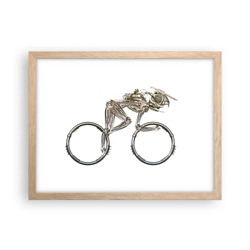 Plagát v ráme zo svetlého duba - Úžasný stroj - 40x30 cm