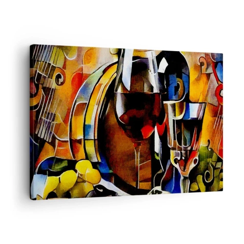 Obraz na plátne - Abstraktné zátišie s okuliarmi a nástrojmi - 70x50cm - Aj svet dostáva farby - Moderná nástenná dekorácia do obývacej izby a spálne ARTTOR