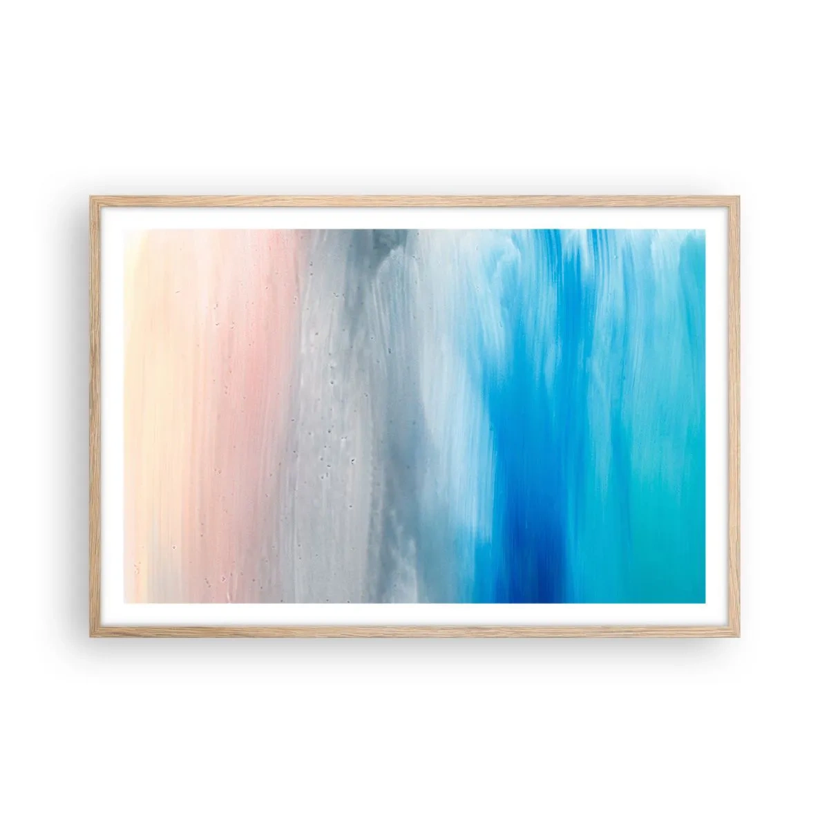 Plagát v ráme zo svetlého duba - Živly: vzduch - 91x61 cm