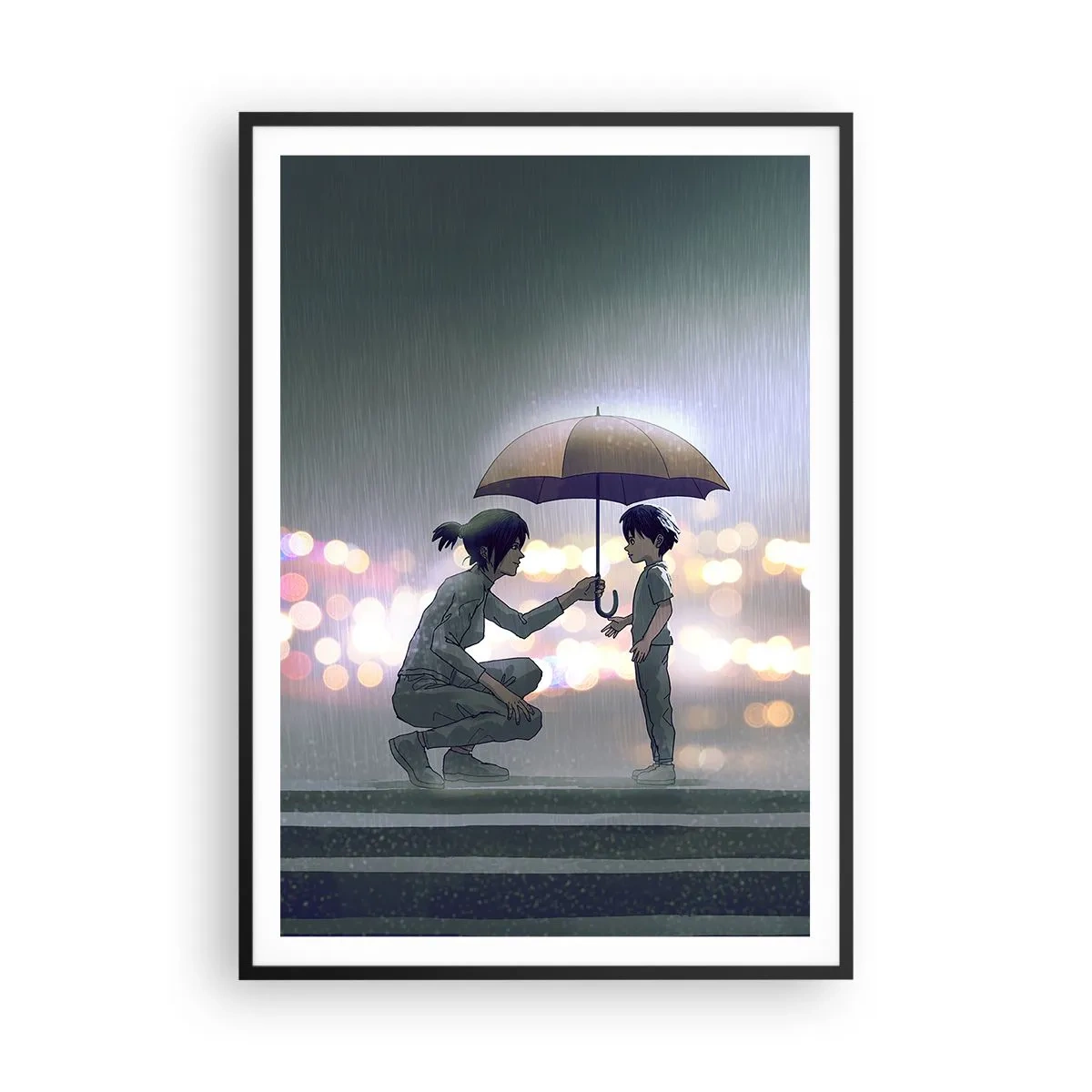 Plagát v čiernom ráme - A všetko je v poriadku - 70x100 cm