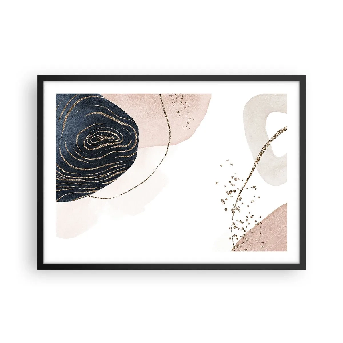 Plagát v čiernom ráme - Všetko plynie - 70x50 cm