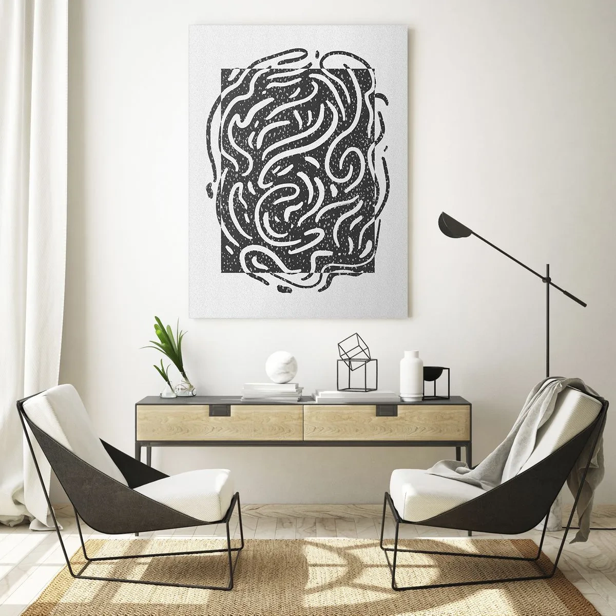 Obraz na skle - Abstrakcia: tanec radosti - 50x70 cm