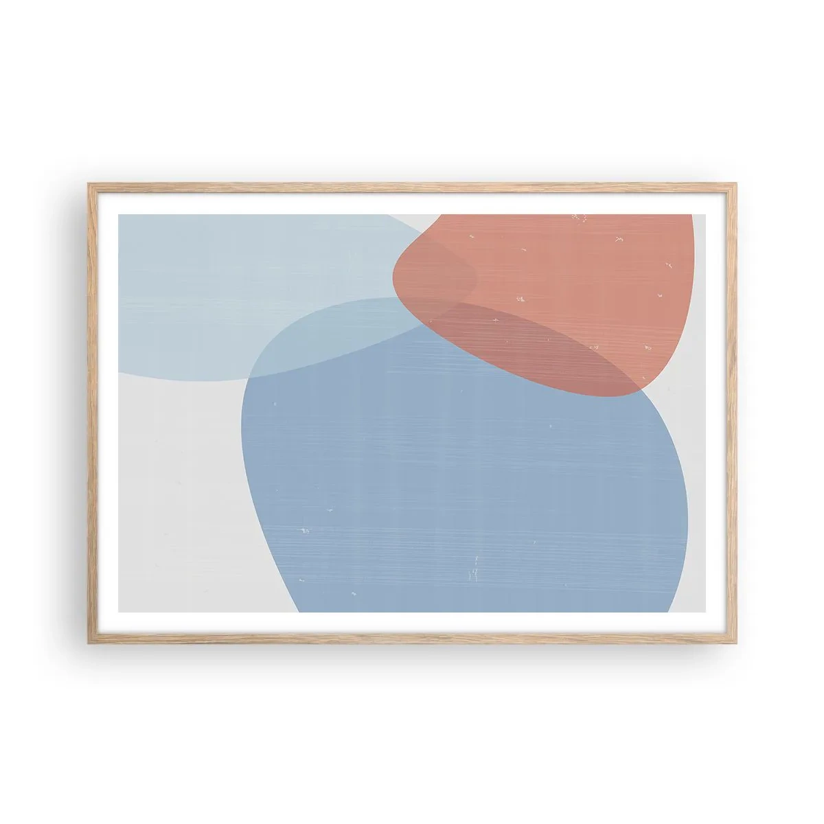 Plagát v ráme zo svetlého duba - Pastelové vzťahy - 100x70 cm