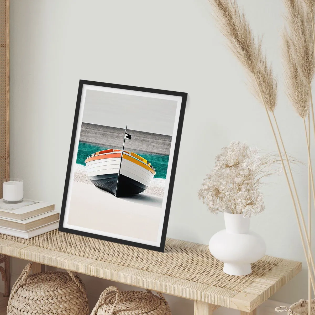 Plagát v čiernom ráme - Na správnom mieste - 40x50 cm