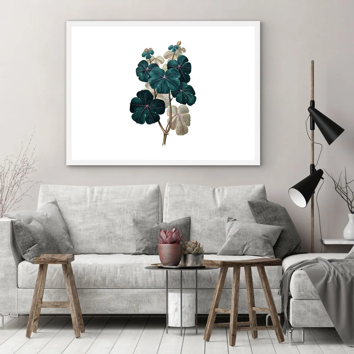 Plagát v bielom ráme - Zo starého herbára - 91x61 cm