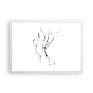 Plagát v bielom ráme - Krásna a silná - 70x50 cm